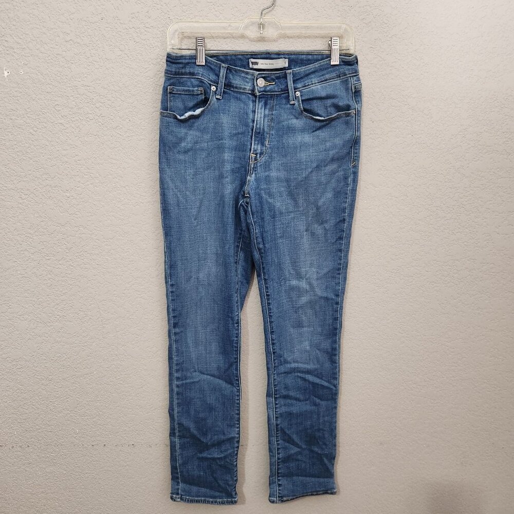 Levis Womens Mid Rise Skinny Jeans Size 8 Medium Wash Denim PUCKERING
